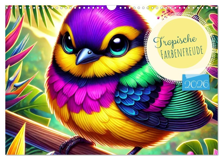 Tropische Farbenfreude (Wandkalender 2026 DIN A3 quer), CALVENDO Monatskalender - Sual`M Sual`M