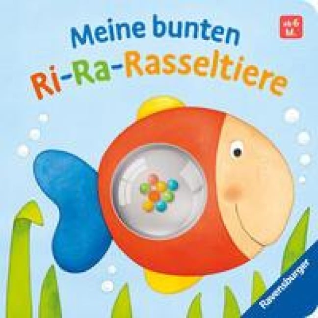 Meine bunten Ri-Ra-Rasseltiere - Rasselbuch für Kinder ab 6 Monaten, Babybuch, Spielbuch - Ina Milk