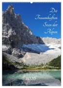 Cover-Bild zum Titel 'Die Traumhaften Seen der Alpen (Wandkalender 2026 DIN A2 hoch), CALVENDO Monatskalender' von 'Fotografie Schwarzfischer Miriam'