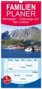 Cover-Bild zum Titel 'Familienplaner 2027 - Norwegen - Unterwegs auf den Lofoten mit 5 Spalten (Wandkalender, 21 x 45 cm) CALVENDO' von 'Peggy Daum'