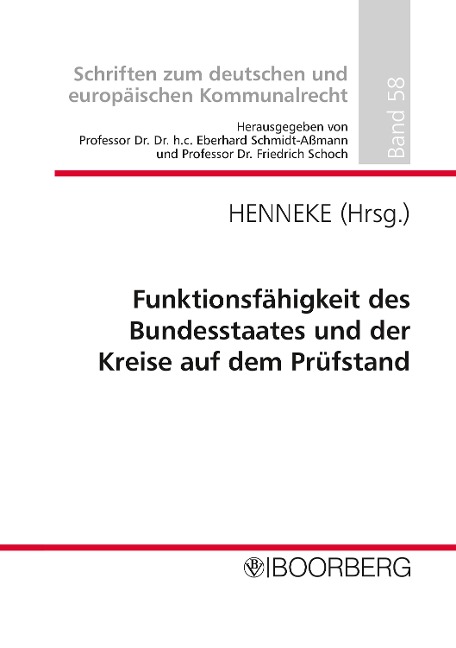 Funktionsfähigkeit des Bundesstaates und der Kreise auf dem Prüfstand - Hans-Günter Henneke