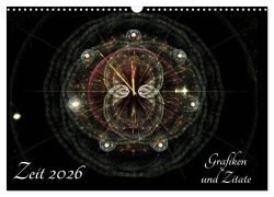 Cover-Bild zum Titel 'Zeit 2026 - Grafiken und Zitate (Wandkalender 2026 DIN A3 quer), CALVENDO Monatskalender' von 'Georg Schmitt'