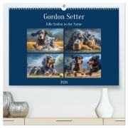 Gordon Setter. Edle Seelen in der Natur (hochwertiger Premium Wandkalender 2026 DIN A2 quer), Kunstdruck in Hochglanz - Rose Hurley