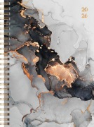rido/idé 7021407016 | Buchkalender Young Line 2026 "Marble" | A5, Papier - 