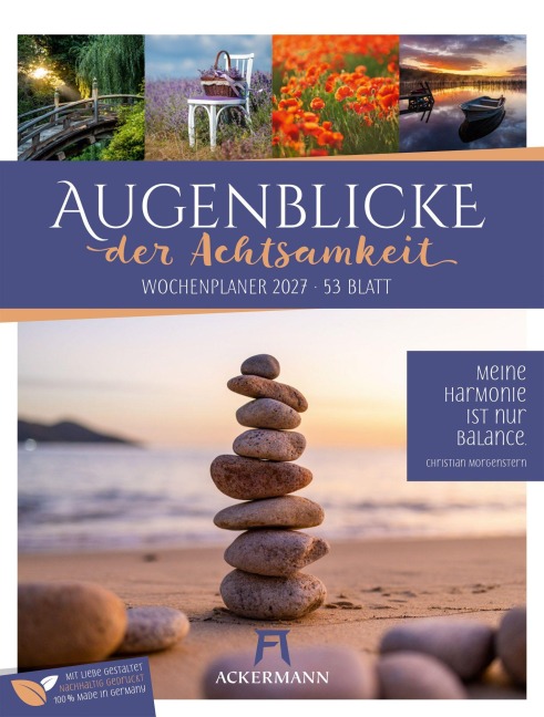 Augenblicke der Achtsamkeit Wochenplaner Kalender 2027 - Ackermann Kunstverlag GmbH
