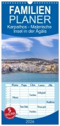 Cover-Bild zum Titel 'Familienplaner 2026 - Karpathos - Malerische Insel in der Ägäis mit 5 Spalten (Wandkalender, 21 x 45 cm) CALVENDO' von 'Stefan O. Schüller und Elke Schüller'
