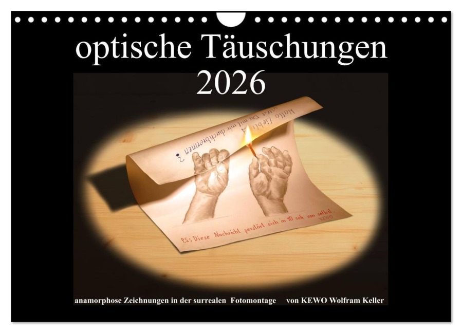 optische Täuschungen 2026 (Wandkalender 2026 DIN A4 quer), CALVENDO Monatskalender - Kewo Wolfram Keller