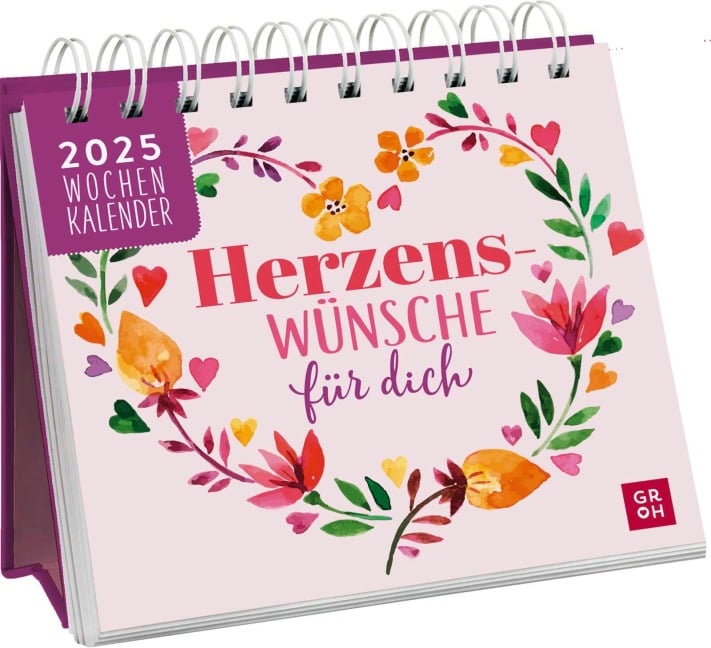 Mini-Wochenkalender 2025: Herzenswünsche für dich - 