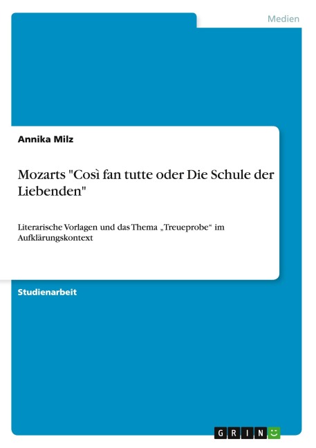 Mozarts "Così fan tutte oder Die Schule der Liebenden" - Annika Milz