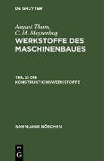 Cover-Bild zum Titel 'Die Konstruktionswerkstoffe' von 'August Thum, C. M. Meysenbug'