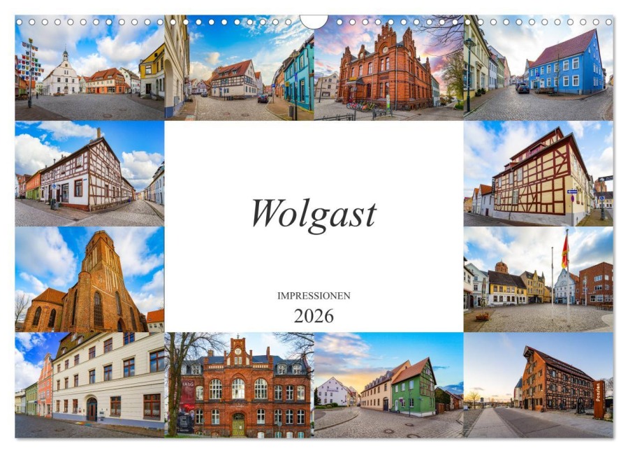Wolgast Impressionen (Wandkalender 2026 DIN A3 quer), CALVENDO Monatskalender - Dirk Meutzner