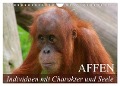 Affen - Individuen mit Charakter und Seele (Wandkalender 2024 DIN A4 quer), CALVENDO Monatskalender - Elisabeth Stanzer
