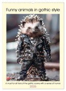 Funny animals in gothic style (Wall Calendar 2026 DIN A2 portrait), CALVENDO 12 Month Wall Calendar - Peter Ruebsamen