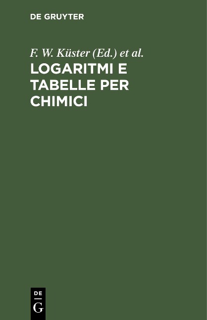 Logaritmi e Tabelle per Chimici - 