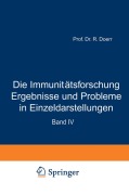 Cover-Bild zum Titel 'Die Immunitätsforschung Ergebnisse und Probleme in Einzeldarstellungen' von 'Robert Doerr'