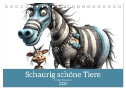 Cover-Bild zum Titel 'Creepy Creatures (Tischkalender 2026 DIN A5 quer), CALVENDO Monatskalender' von 'Bettina Dittmann'