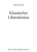 Cover-Bild zum Titel 'Klassischer Liberalismus' von 'Helmut Krebs'