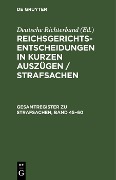 Cover-Bild zum Titel 'Gesamtregister zu Strafsachen, Band 45-60' von ''