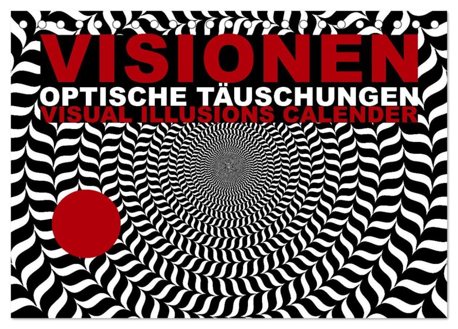 VISIONEN - optische Täuschungen (Tischkalender 2025 DIN A5 quer), CALVENDO Monatskalender - Steckandose Dmr