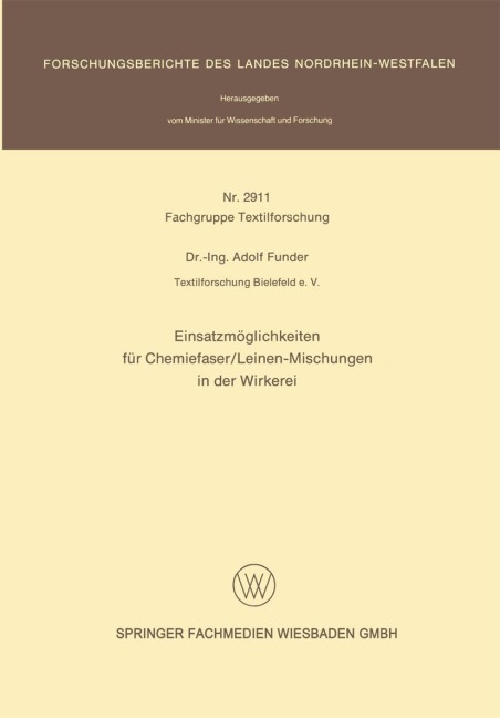 Einsatzmöglichkeiten für Chemiefaser/Leinen-Mischungen in der Wirkerei - Adolf Funder