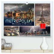 Cover-Bild zum Titel 'Metropolen - Weltstädte im Blitzlicht (hochwertiger Premium Wandkalender 2027 DIN A2 quer), Kunstdruck in Hochglanz' von 'Peter Roder'