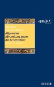 Cover-Bild zum Titel 'Allgemeine Abhandlung gegen die Aristoteliker' von 'Nikolaus von Autrécourt'