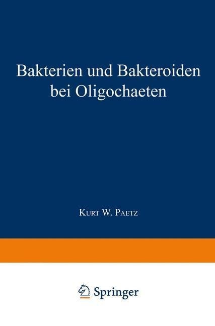 Bakterien und Bakteroiden bei Oligochaeten - Johannes Knop