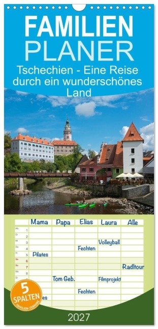 Familienplaner 2027 - Tschechien - Eine Reise durch ein wunderschönes Land mit 5 Spalten (Wandkalender, 21 x 45 cm) CALVENDO - Frauke Scholz
