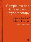 Cover-Bild zum Titel 'Complaints and Grievances in Psychotherapy' von 'Fiona Palmer Barnes'
