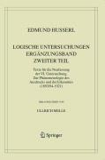 Cover-Bild zum Titel 'Logische Untersuchungen. Ergänzungsband. Zweiter Teil.' von 'Edmund Husserl'