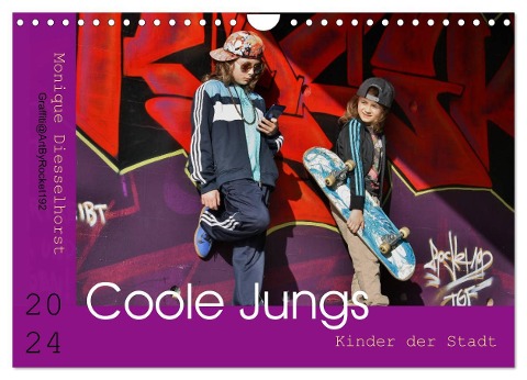 Coole Jungs. Kinder der Stadt (Wandkalender 2025 DIN A4 quer), CALVENDO Monatskalender - Monique Diesselhorst