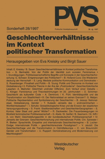 Geschlechterverhältnisse im Kontext politischer Transformation - 