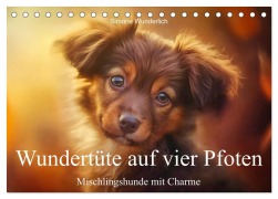 Cover-Bild zum Titel 'Wundertüte auf vier Pfoten - Mischlingshunde mit Charme (Tischkalender 2026 DIN A5 quer), CALVENDO Monatskalender' von 'Simone Wunderlich'
