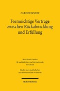 Cover-Bild zum Titel 'Formnichtige Verträge zwischen Rückabwicklung und Erfüllung' von 'Carolin Janson'