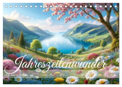 Cover-Bild zum Titel 'Jahreszeitenwunder: Ein Jahr in Bildern (Tischkalender 2026 DIN A5 quer), CALVENDO Monatskalender' von 'Lumen Scribe'