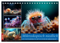 Cover-Bild zum Titel 'Mikroskopisch niedlich (Tischkalender 2026 DIN A5 quer), CALVENDO Monatskalender' von 'Kerstin Waurick'