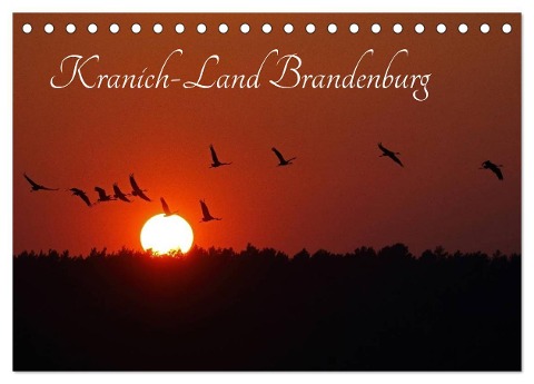 Kranich-Land Brandenburg (Tischkalender 2024 DIN A5 quer), CALVENDO Monatskalender - Klaus Konieczka