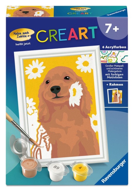 CreArt, Malen nach Zahlen Kinder - Cocker Spaniel Sunny - 