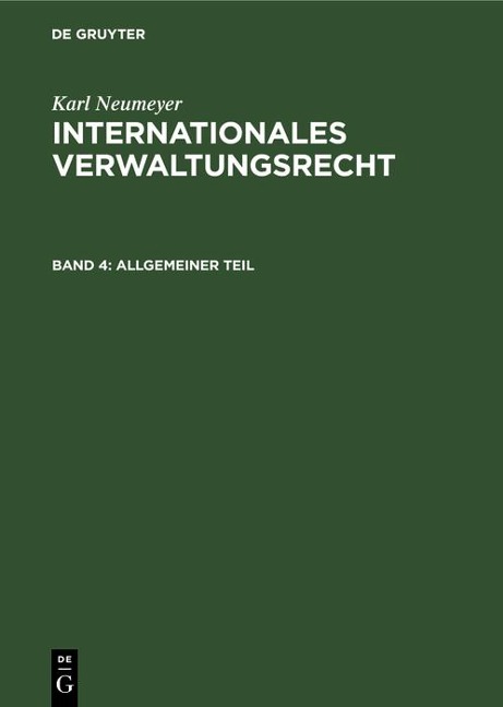 Allgemeiner Teil - Karl Neumeyer
