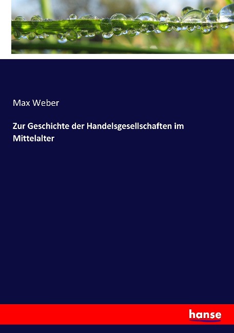 Zur Geschichte der Handelsgesellschaften im Mittelalter - Max Weber