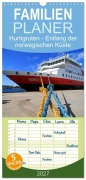 Cover-Bild zum Titel 'Familienplaner 2027 - Hurtigruten - Entlang der norwegischen Küste mit 5 Spalten (Wandkalender, 21 x 45 cm) CALVENDO' von 'Matthias Hanke'
