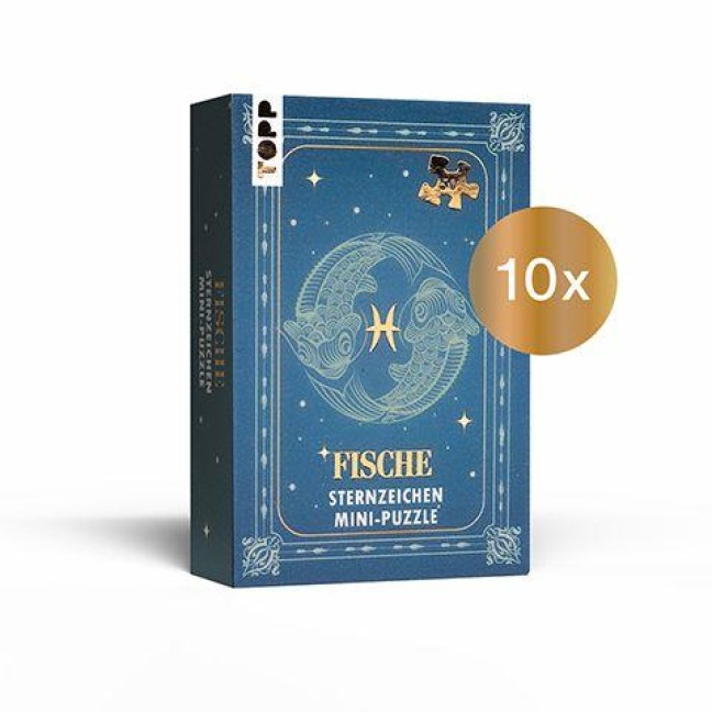 Nachfüllset: Sternzeichen Mini-Puzzle Fische 10 Stück - 