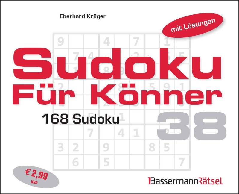 Sudoku für Könner 38 (5 Exemplare à 2,99 EUR) - Eberhard Krüger