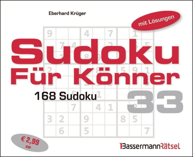 Sudoku für Könner 33 (5 Exemplare à 2,99 EUR) - Eberhard Krüger