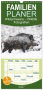 Cover-Bild zum Titel 'Familienplaner 2027 - Wildschweine - Wildlife Fotografien mit 5 Spalten (Wandkalender, 21 x 45 cm) CALVENDO' von 'Michael Breuer'