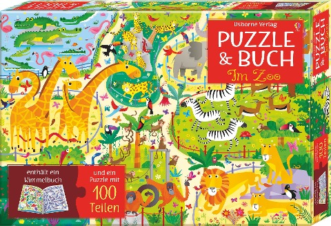 Puzzle & Buch: Im Zoo. 100 Teile - Kirsteen Robson