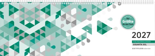 Cover-Bild zum Titel 'Tischquerkalender Giganta XXL 1W/2S grün 2027' von ''