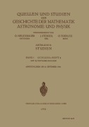 Cover-Bild zum Titel 'Quellen und Studien ¿ur Geschichte der Mathematik Astronomie und Physik' von 'O. Neugebauer, Otto Toeplitz, Julius Stenzel'
