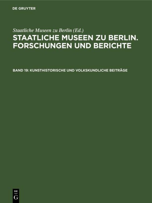 Kunsthistorische und volkskundliche Beiträge - 