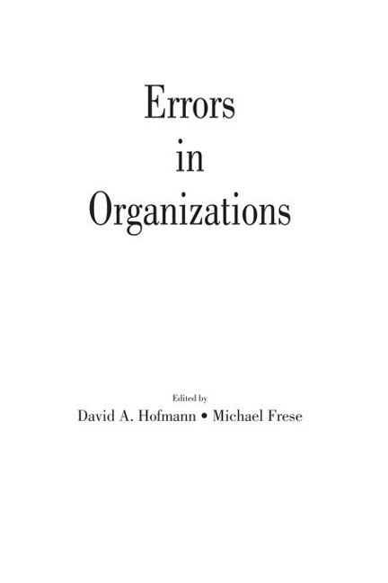 Errors in Organizations - 